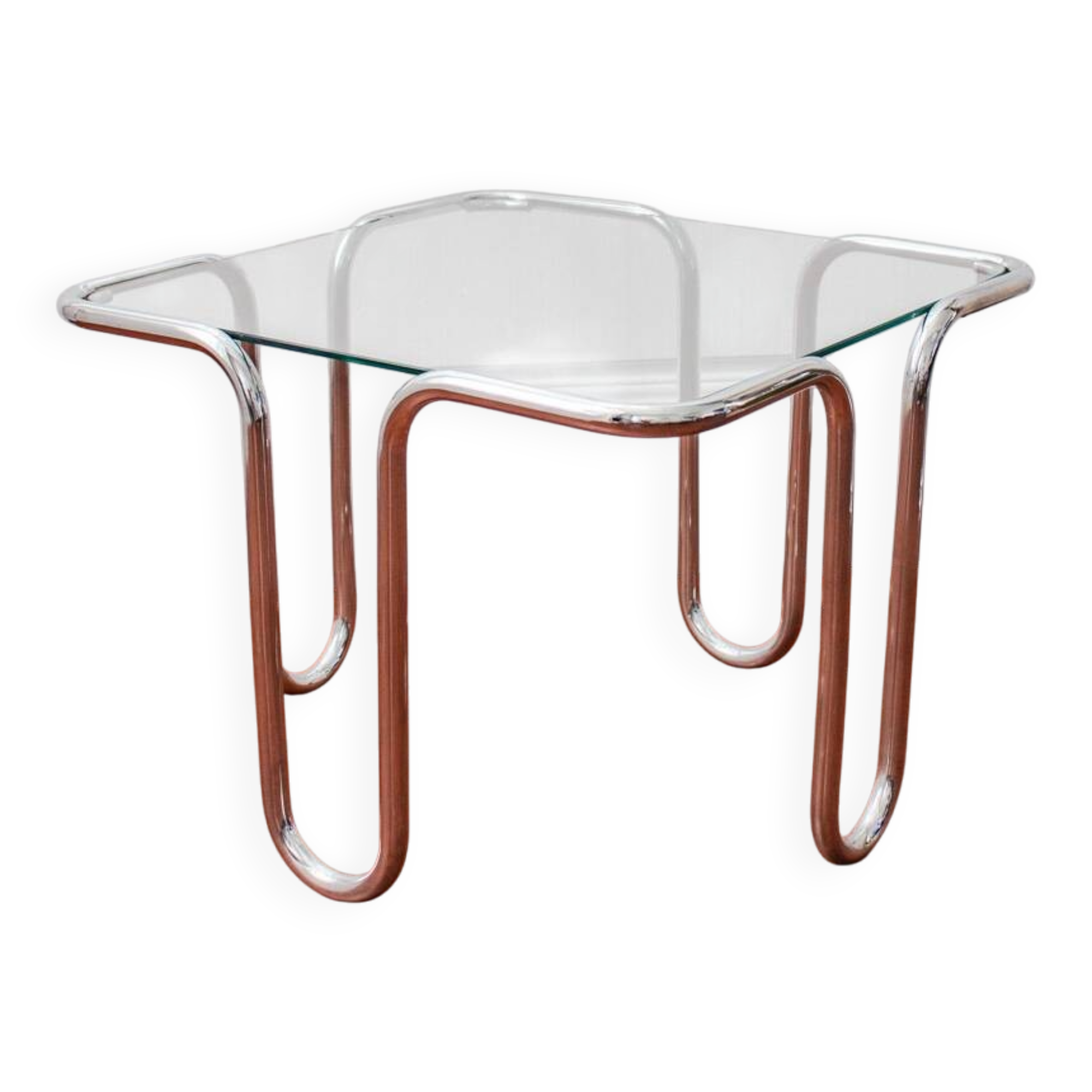 Chrome and glass coffee table by Ezio Didone, Italy, 1970s