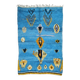 Contemporary Blue Rug - 270 x 220 cm