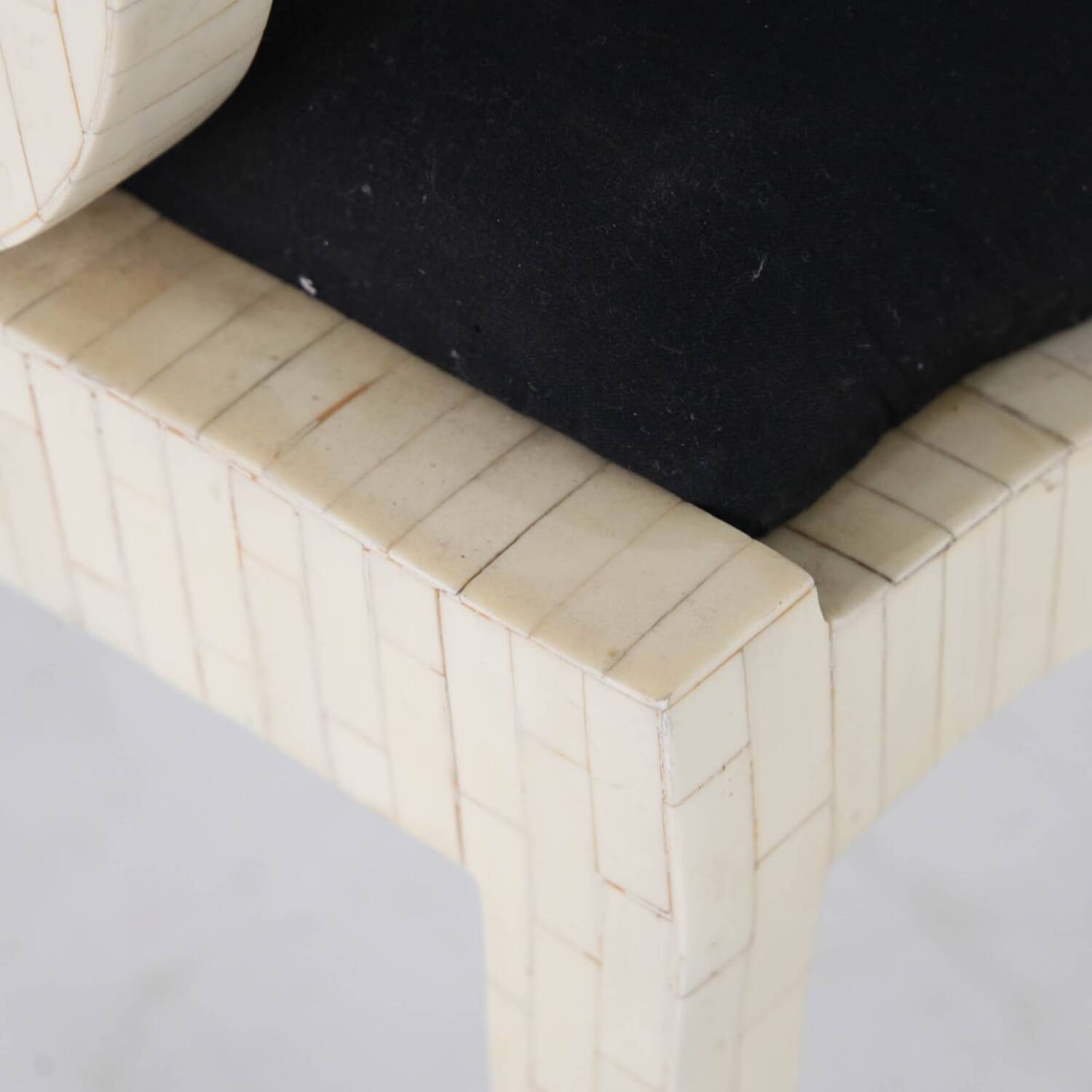 Pair of bone marquetry armchairs