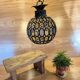 Vintage 1960s glass stained glass pendant light.