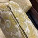 Vintage wooden sofa / armchair with yellow accent