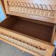 Vintage oak and rattan chiffonier