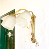 french art deco wall lamp brass