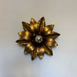 Golden flower wall light from the 70s