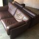 2-seater leather leolux sofa
