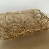 Woven straw basket