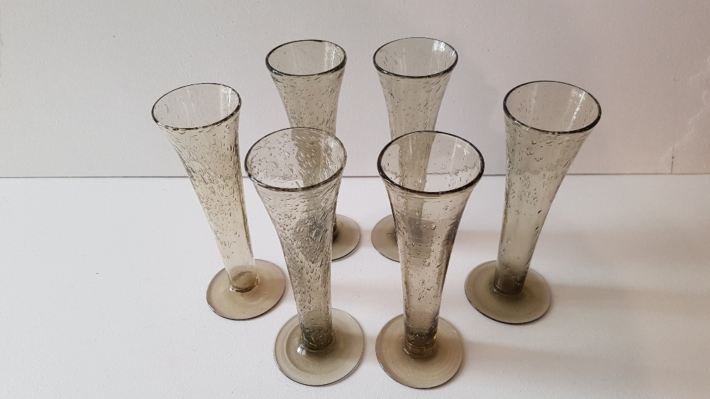 6 allain Guillot champagne flutes