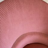 Pink velvet toad armchair