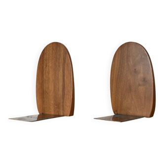 Mid-century Scandinavian wooden bookends, 1960s, set of 2.