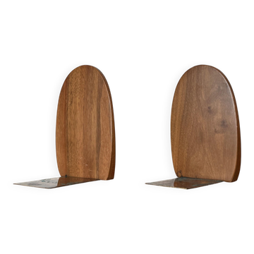 Mid-century Scandinavian wooden bookends, 1960s, set of 2.