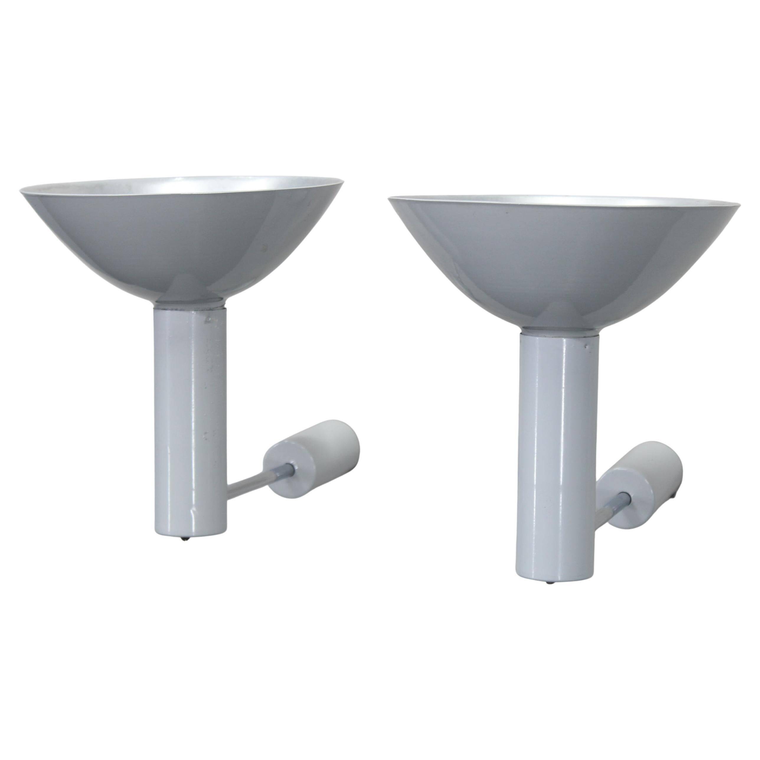 Paire de lampes murales en aluminium ajustables des années 1970, Allemagne.