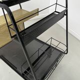 Perforated metal serving trolley style Mathieu Matégot