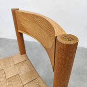 8 chaises vintage en corde et chêne