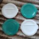 12 flat plates in earthenware/fish