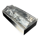 Gabriella Crespi style ice effect lucite vanity box, Italy, 1970s