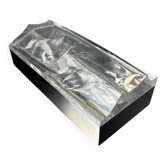 Gabriella Crespi style ice effect lucite vanity box, Italy, 1970s