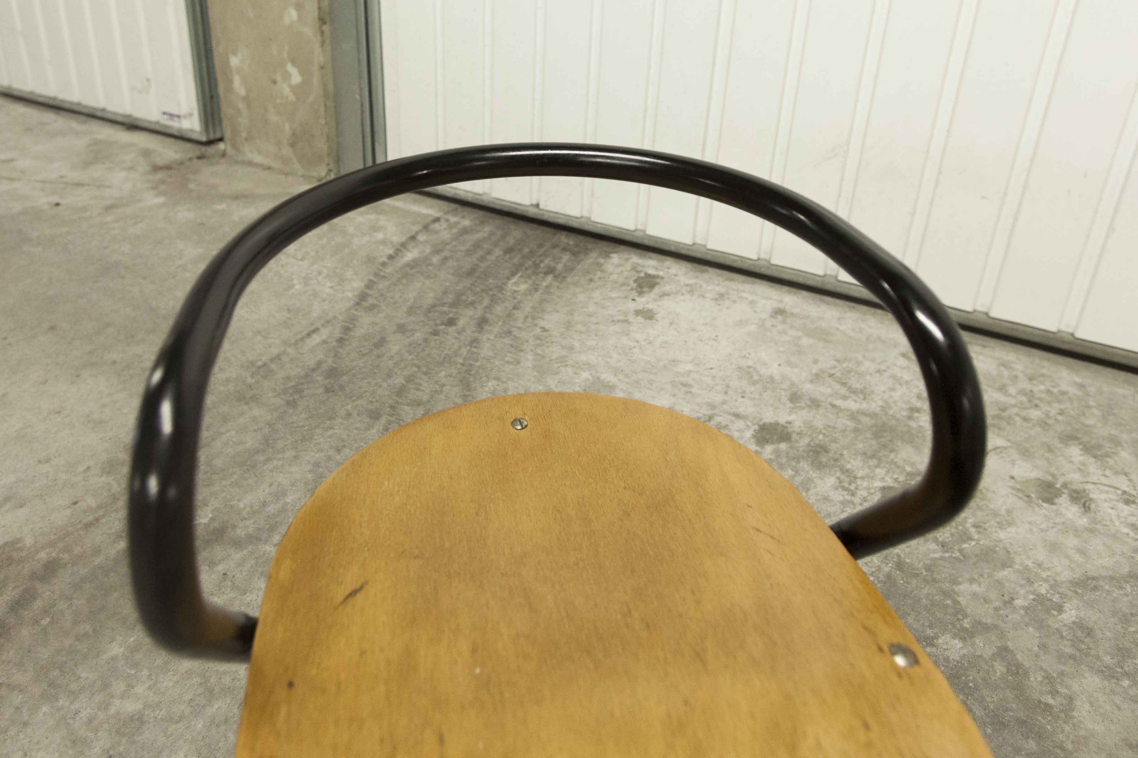 Pair of Mullca 300 chairs by Jacques Hitier 1949 restored