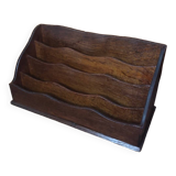 Mail holder 4 wooden boxes vintage office #a362