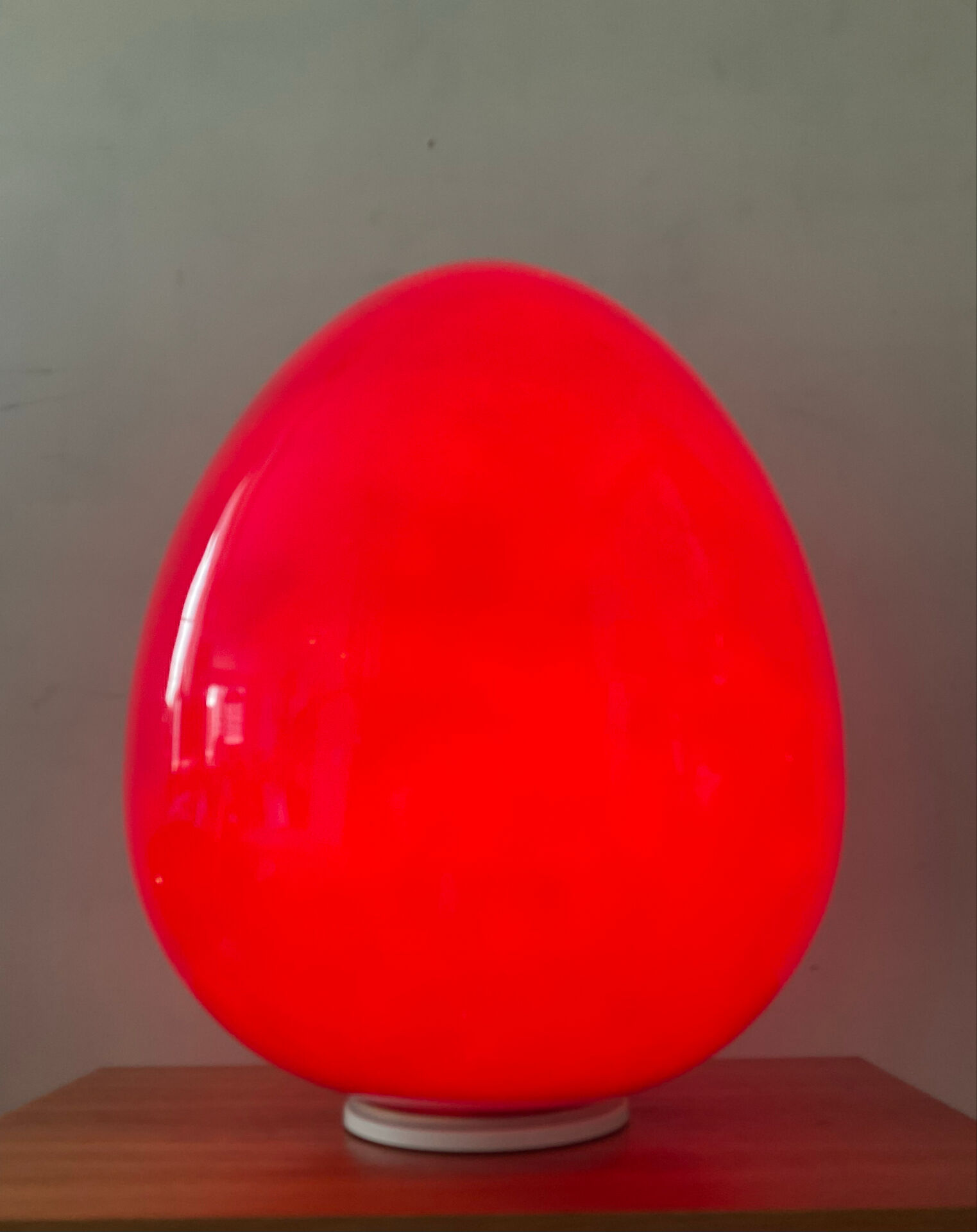 Flos red glass egg floor lamp 90s design