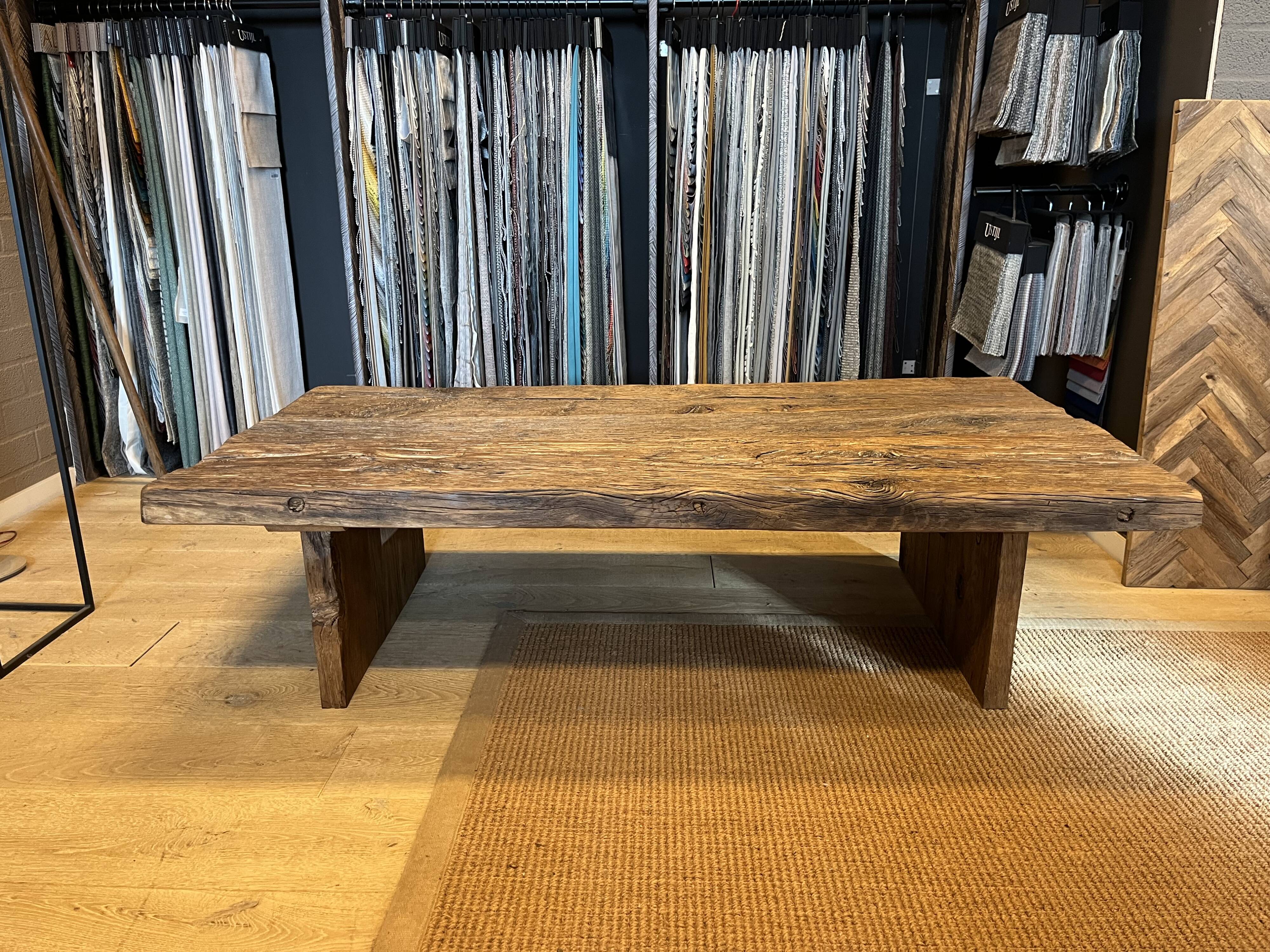Antique solid oak coffee table