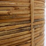 1970's Rattan and Brass Umbrella Stand