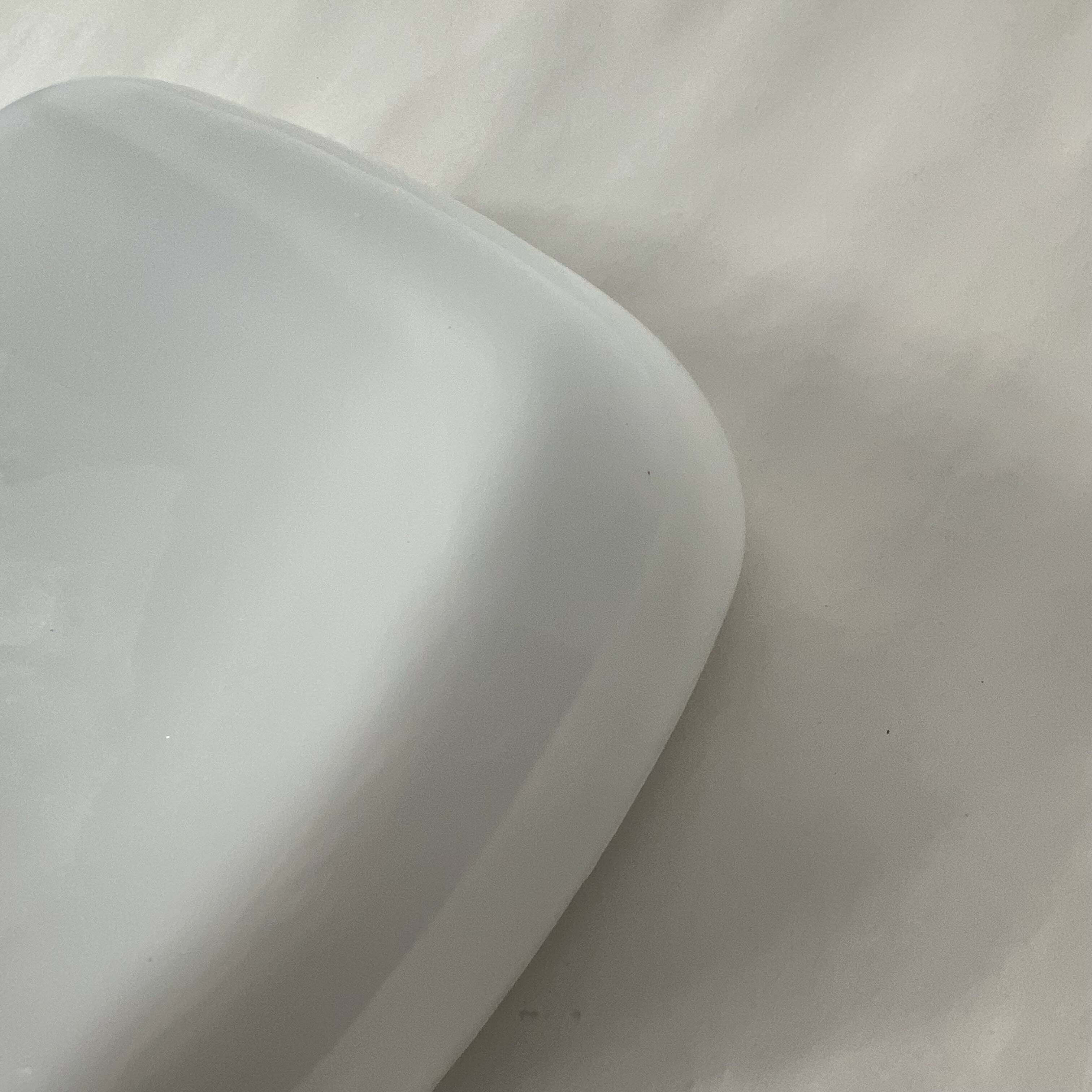Wall light ceiling light square 25 cm white opaline glass 1960 1970 LAMP-7329