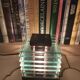 Demeter wood and glass lamp Maison Desny 1980