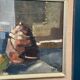Huile sur panneau – « Nature morte » attribuée à Åke Wilhelm Andersson – 1962