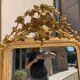 Napoleon iii mirror from the 19th century, large model, in gilded wood, height: 156 cm