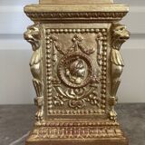 Antique Large Cassolette Lamp Empire Greek Roman Gilded Wood 19th Century 60