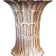 Italian dining table in carved oak with a glass top, vintage.