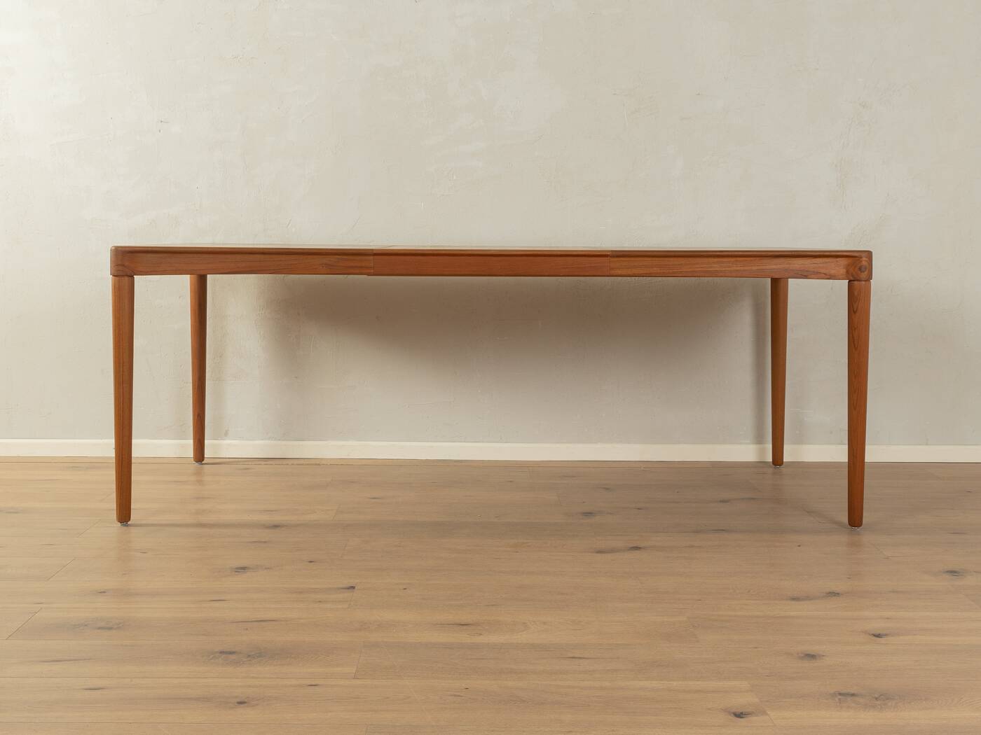 Rare extendable teak dining table by H.W. Klein for Bramin (1960s)