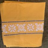 Nappe basque et 6 serviettes en coton orange kiva vintage