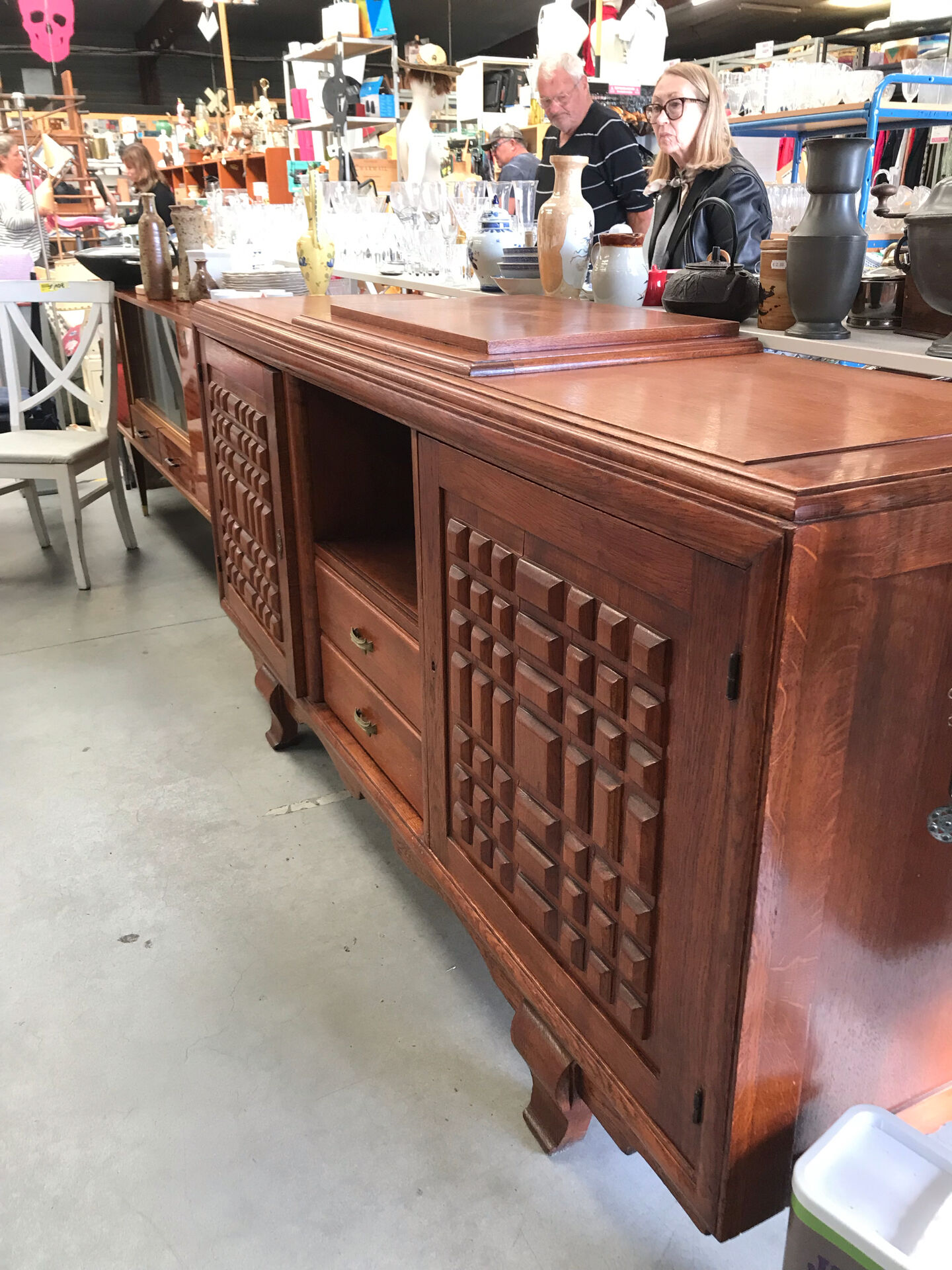 Art Deco provincial oak sideboard