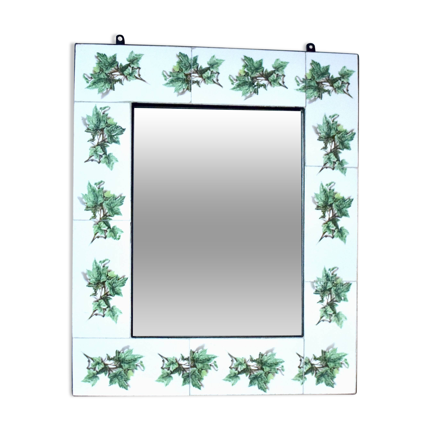 Vintage ceramic wall mirror