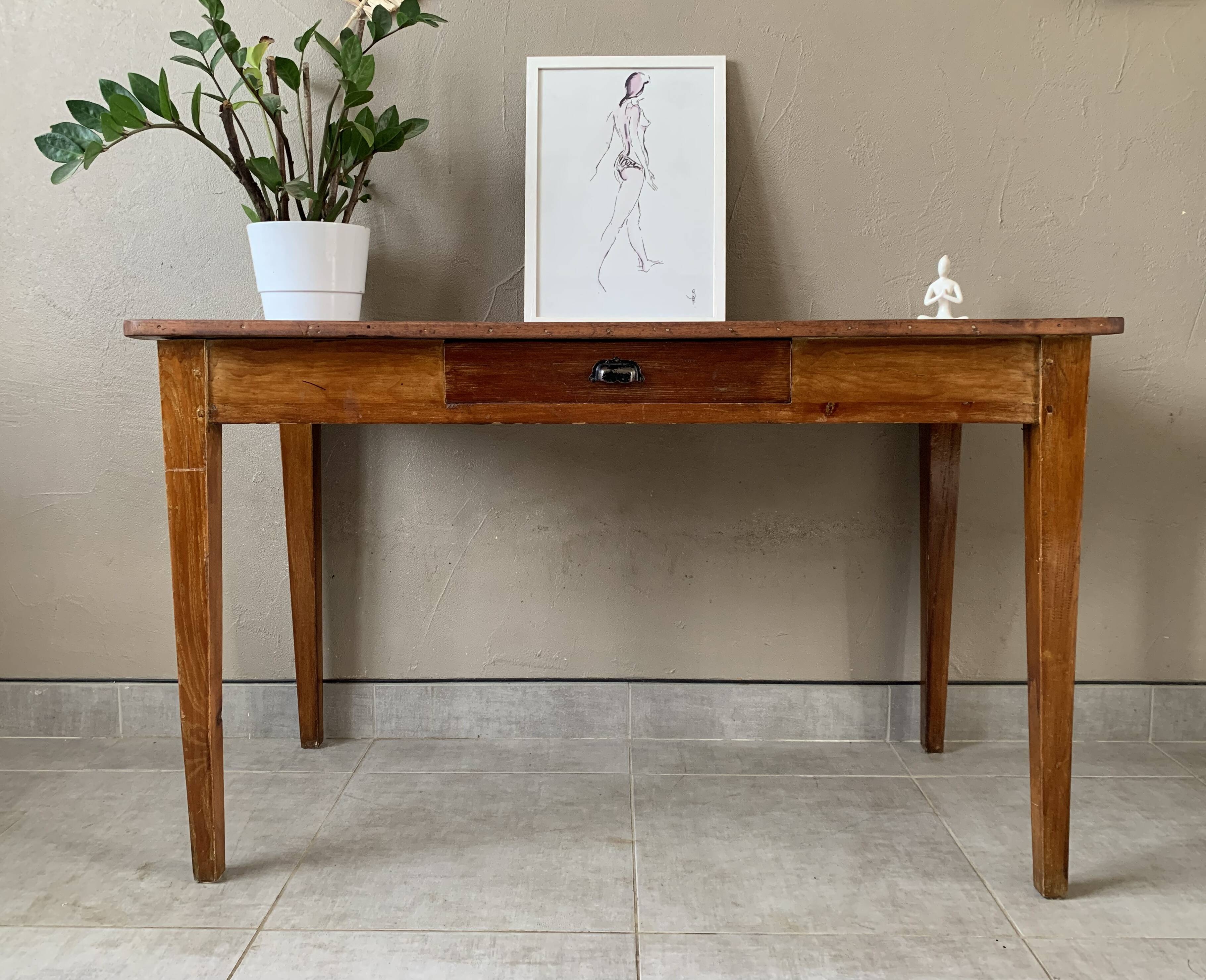 Vintage oak desk / table from the 1950s