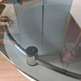 Coffee table from the 60s in smoked glass