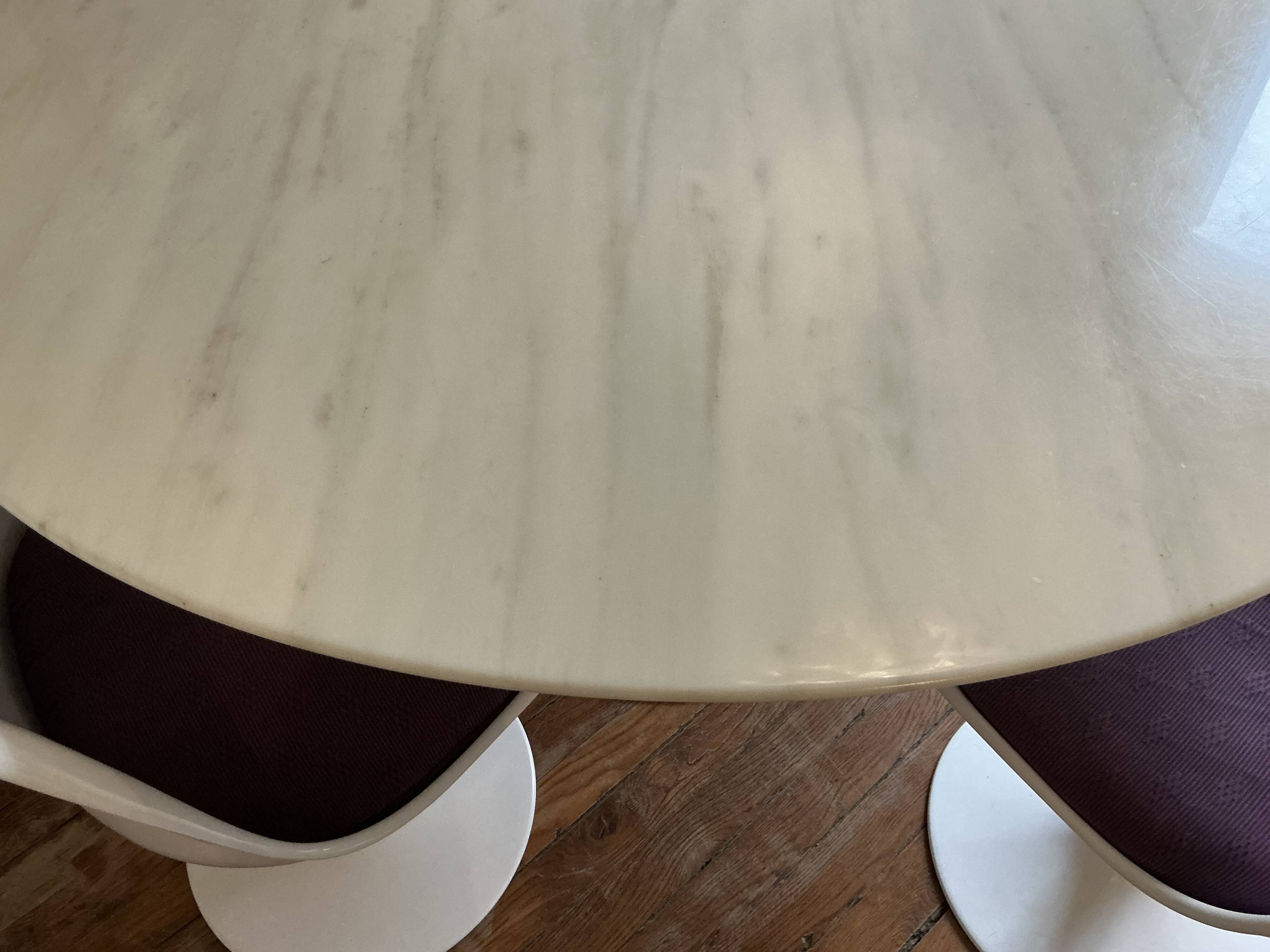 Saarinen table Knoll vintage 137 cm white marble