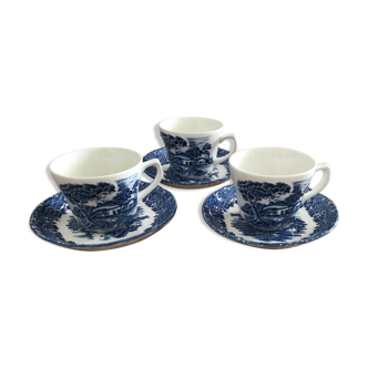 Set of 3 WH grindley&COL cups and saucers