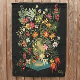 Aubusson tapestry with floral decoration Carton de Caly