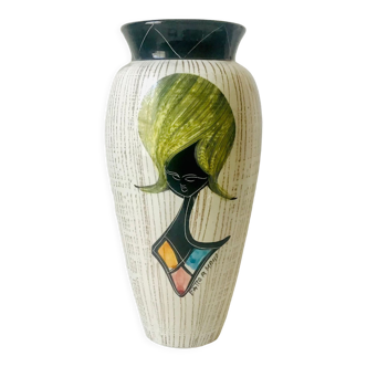 Double-sided ceramic vase