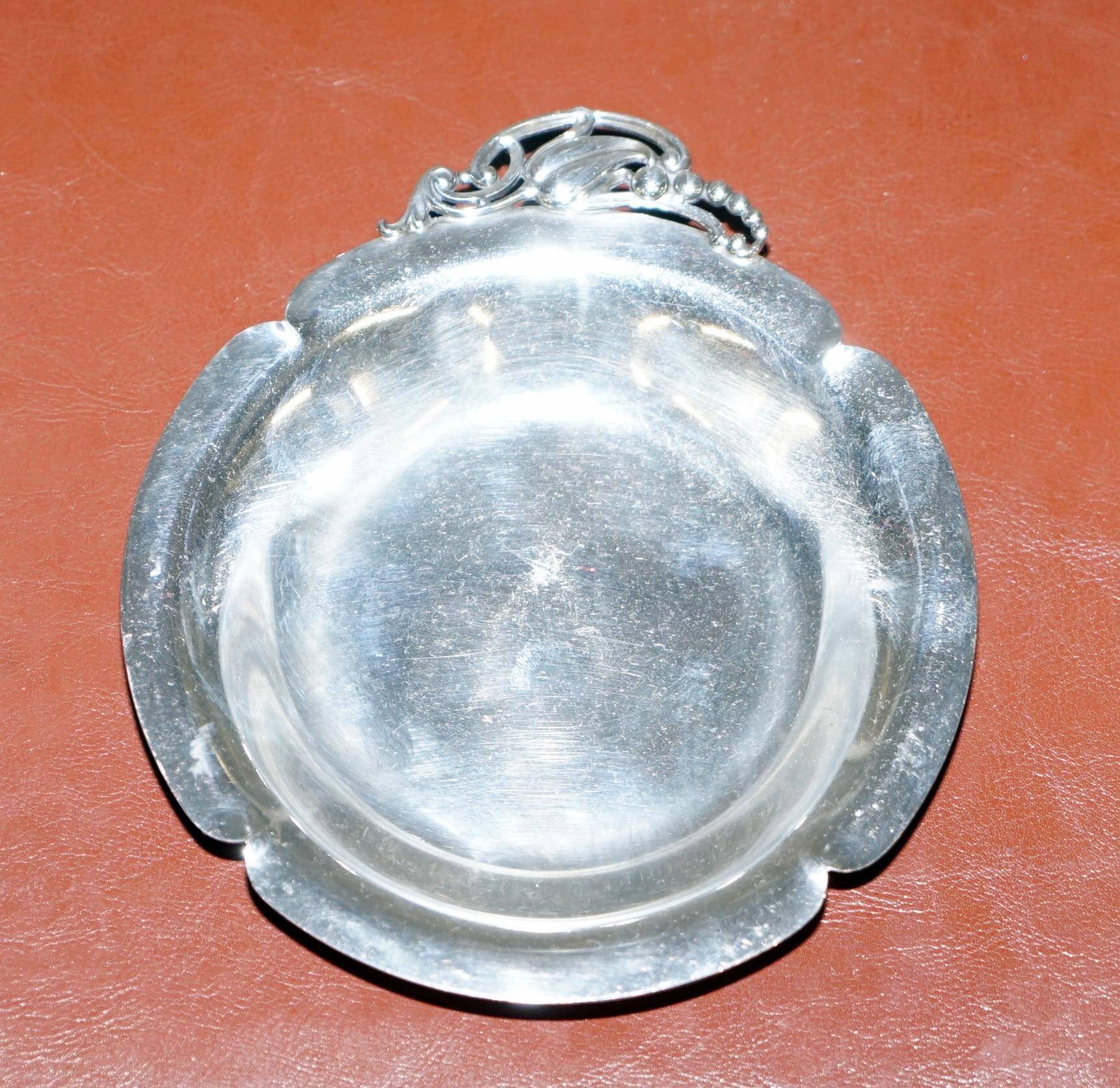 Pair of sterling silver biscuit dishes by Webster circa 1950.