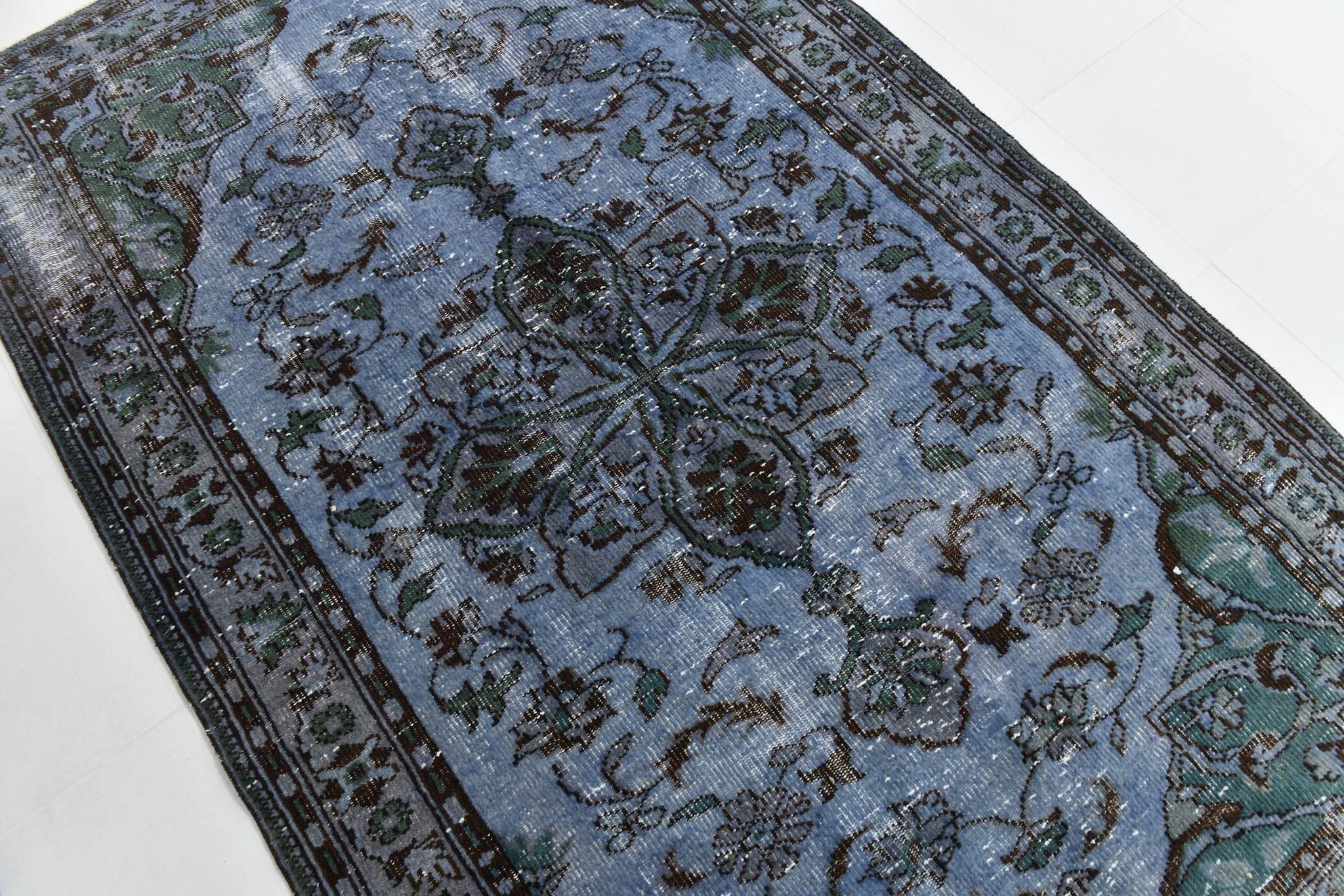Tapis persan oriental bleu 5x8 153x253 cm SK 23247