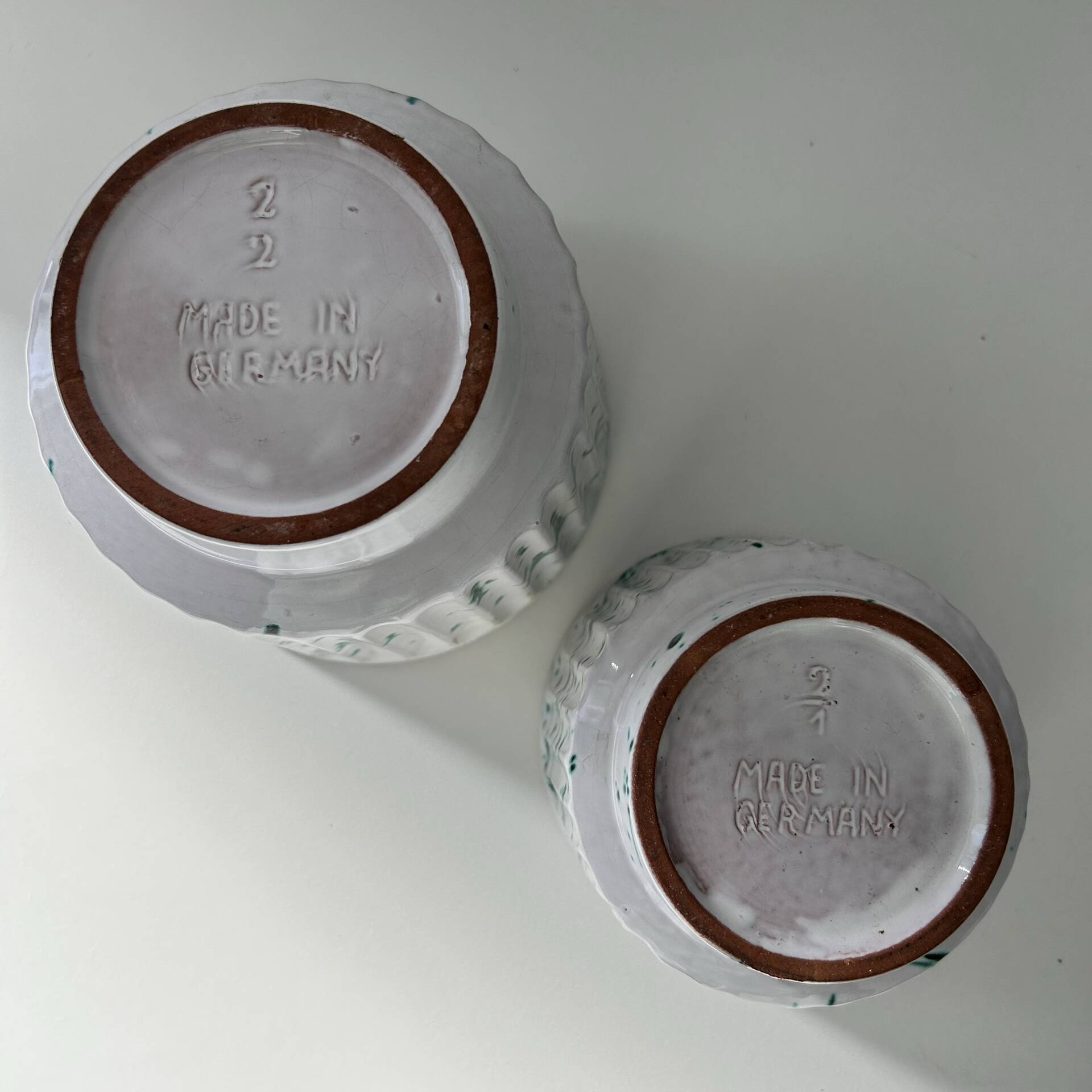 Ensemble de 2 cache pots décor Pollock