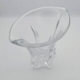 Large Pressed-Moulded Glass Vase "Swan" - Art Deco Style