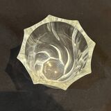 Luminarc vase in transparent glass swirl from the Arques glassworks 1970