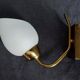 Wall lamp in brass and vintage opaline
