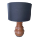 Lampe de table en cuir et marbre par Gilles Caffier