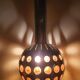 Raak three-light space age orange pendant lamp, 1970s, Netherlands