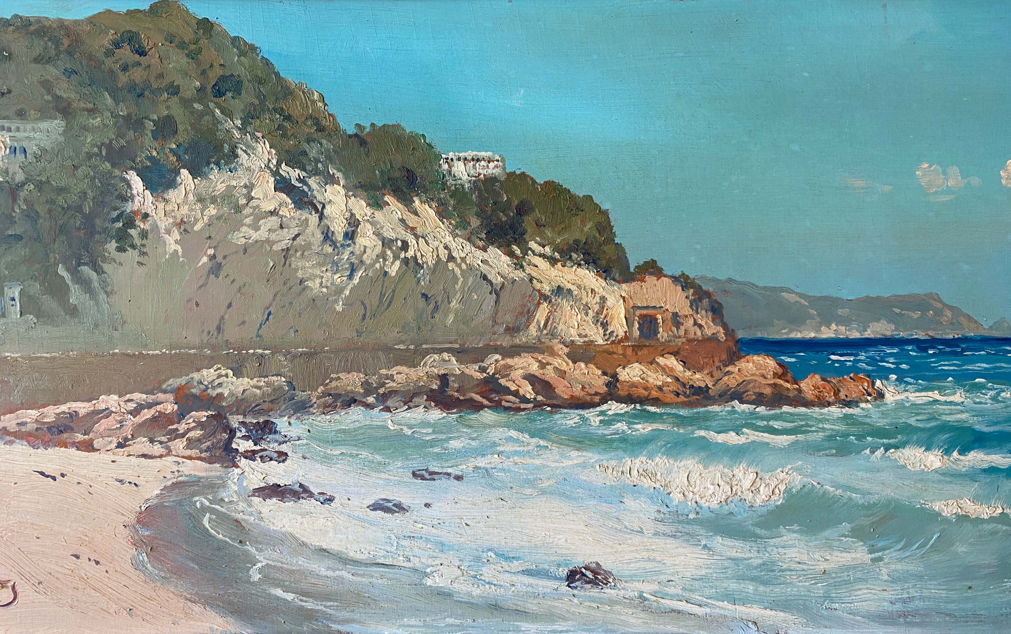 Orientalist painting marine algeria pierre faget-germain (1890-1961) skikda